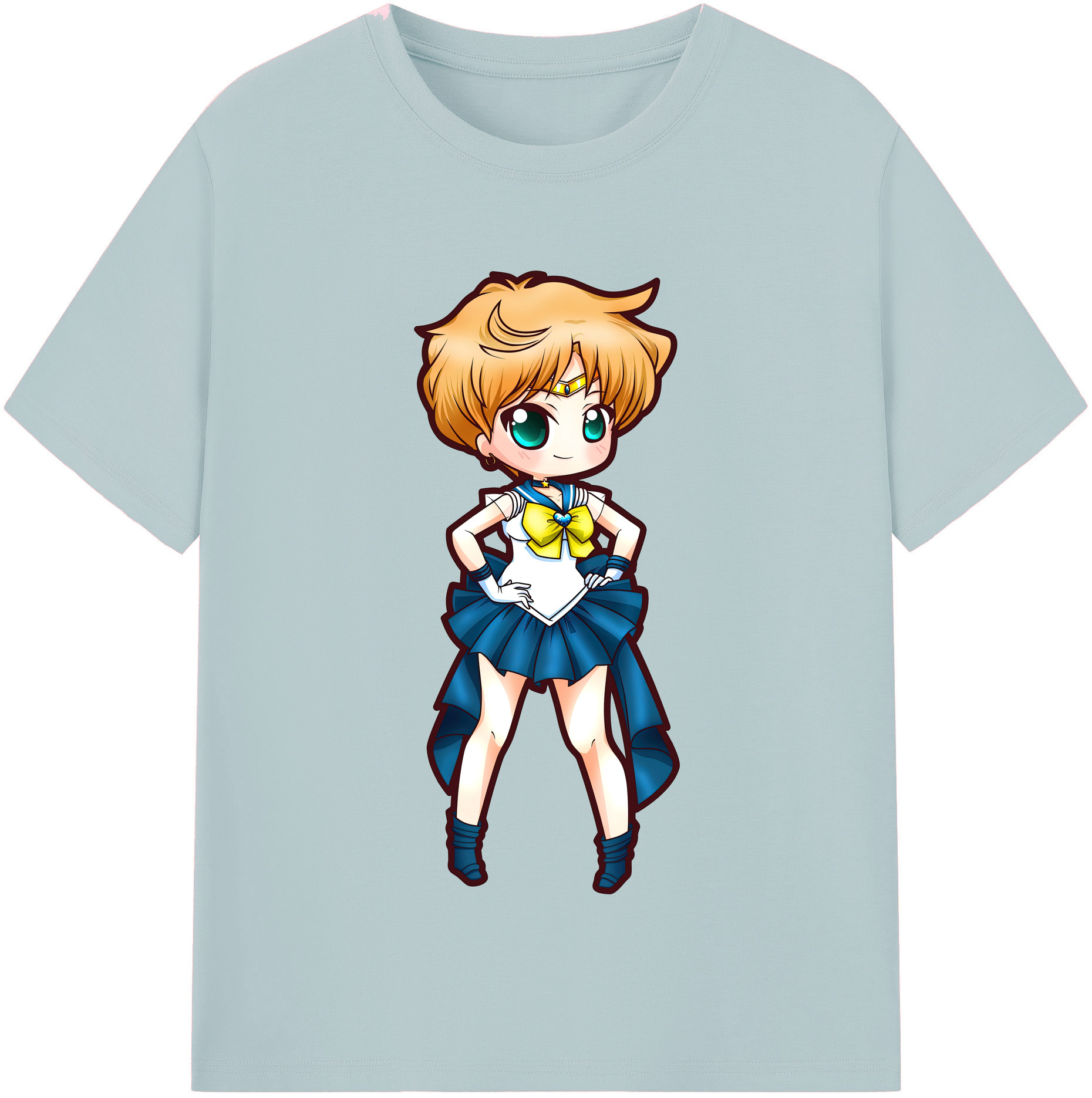 （画像用） 美少女戦士セーラームーン 天王はるか Sailor Moon Tenoh Haruka 綿100％半袖Tシャツ（フロントプリント）